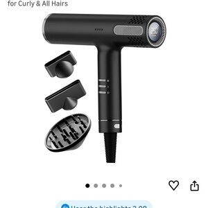 Black Hair Dryer with Attachments